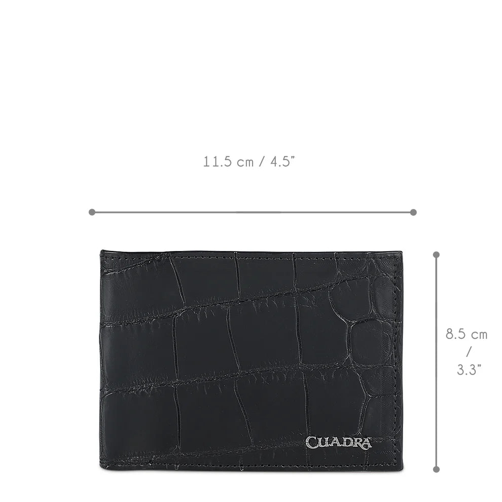 Cuadra Black Alligator Wallet
