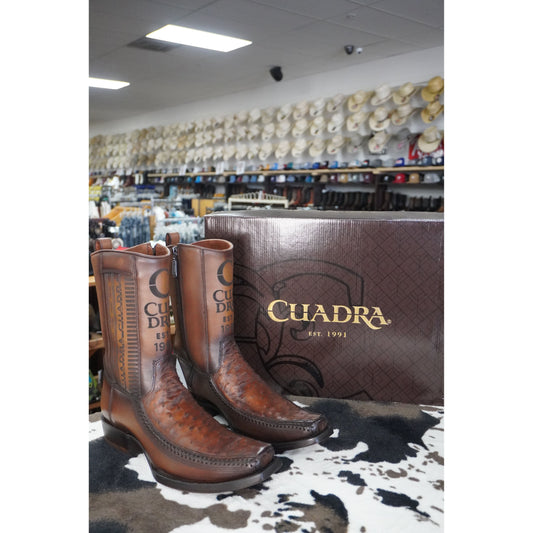 Cuadra Hombre Bota de Avestruz Moroni Castaño