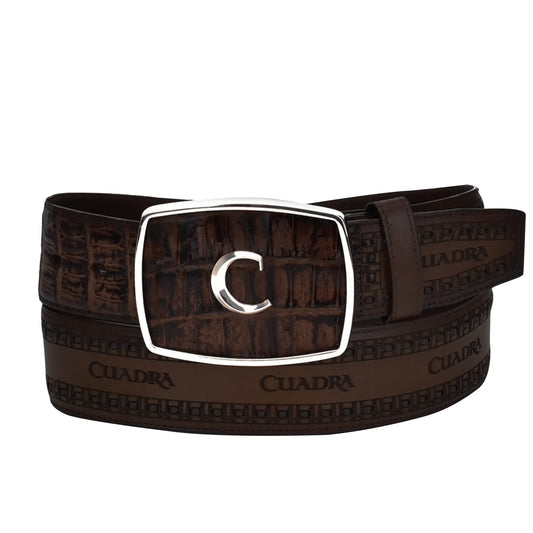 Cinto Cuadra Fuscus Belly Caiman Choco