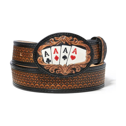 Men's Tony Lama Lucky Aces Western Belt