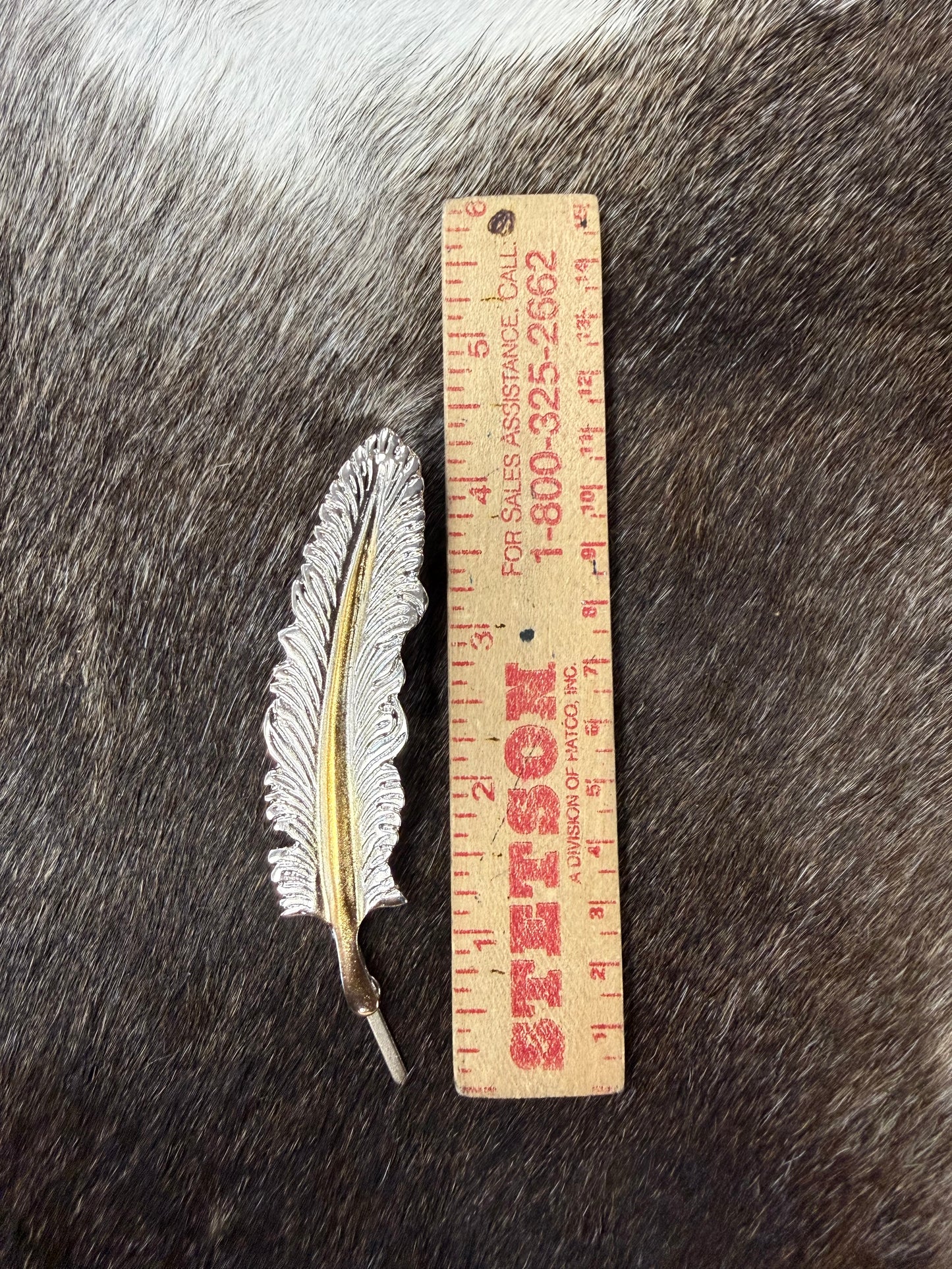 Silver/Gold Hat Feather