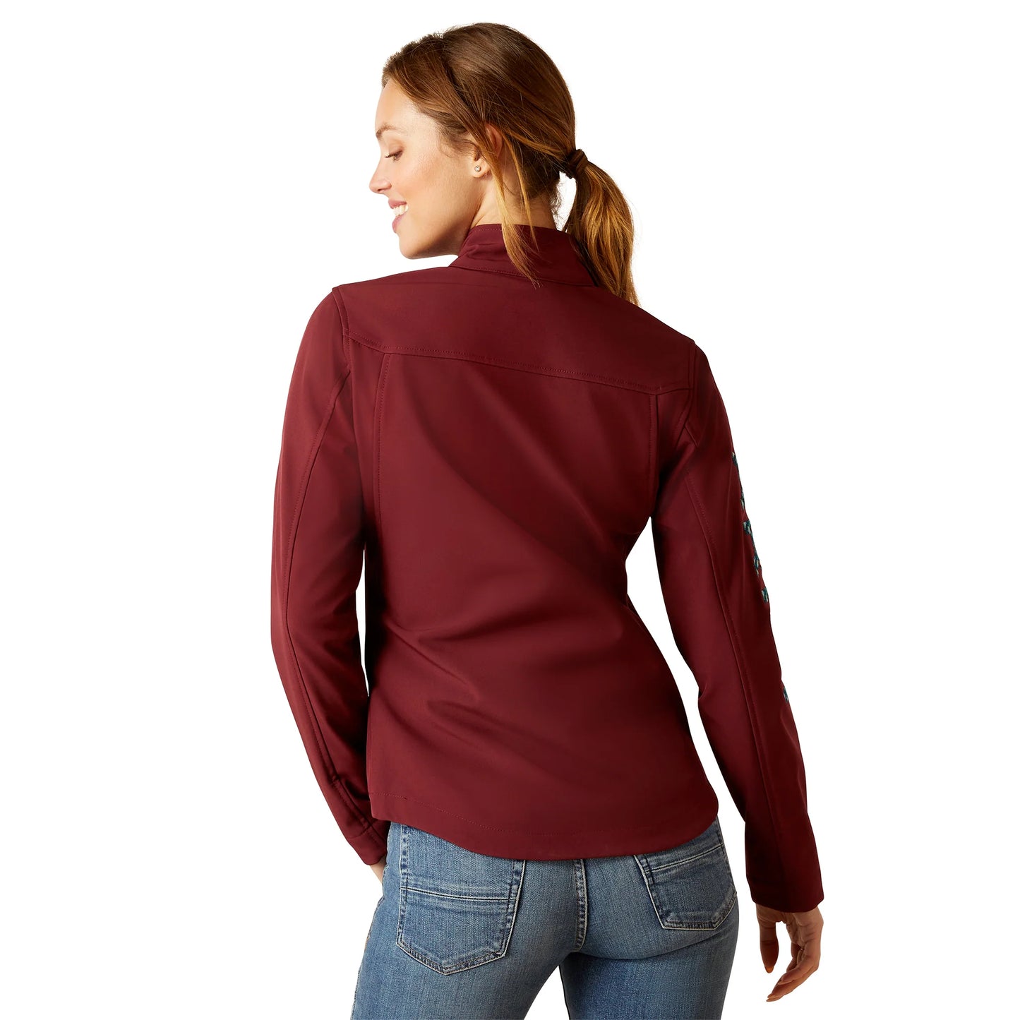 Ariat Women's Team Softshell Jacket, Tawny Port/Baja
