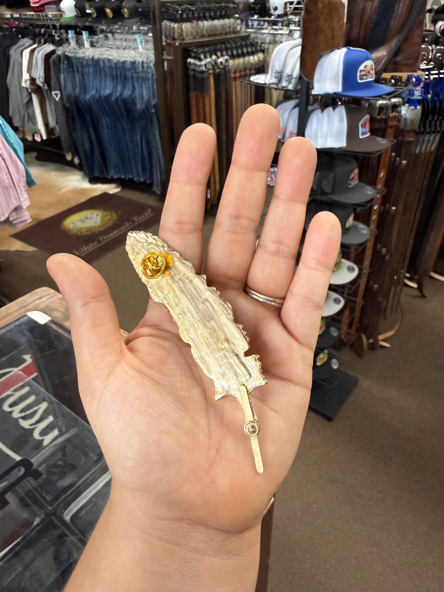 Gold/Gold Hat Feather