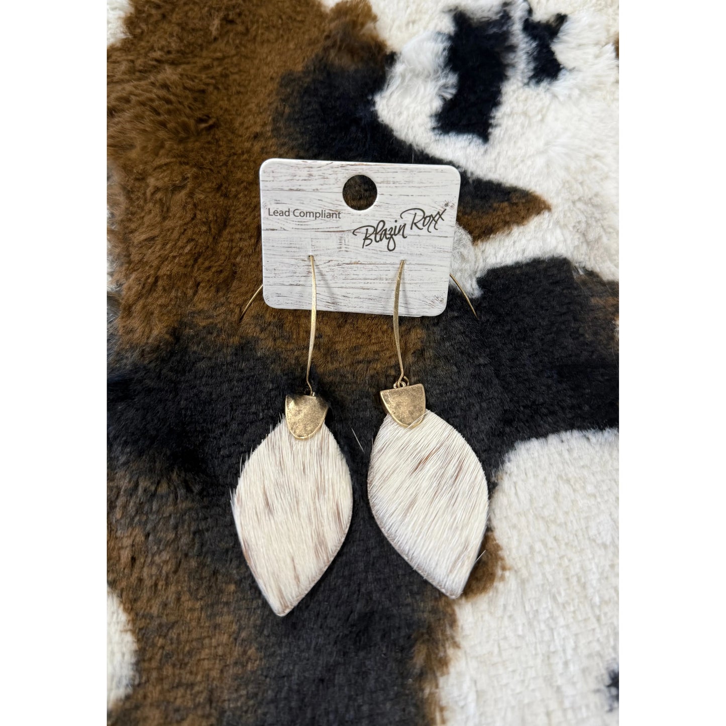 Blazing Roxx Calf Hair Earrings