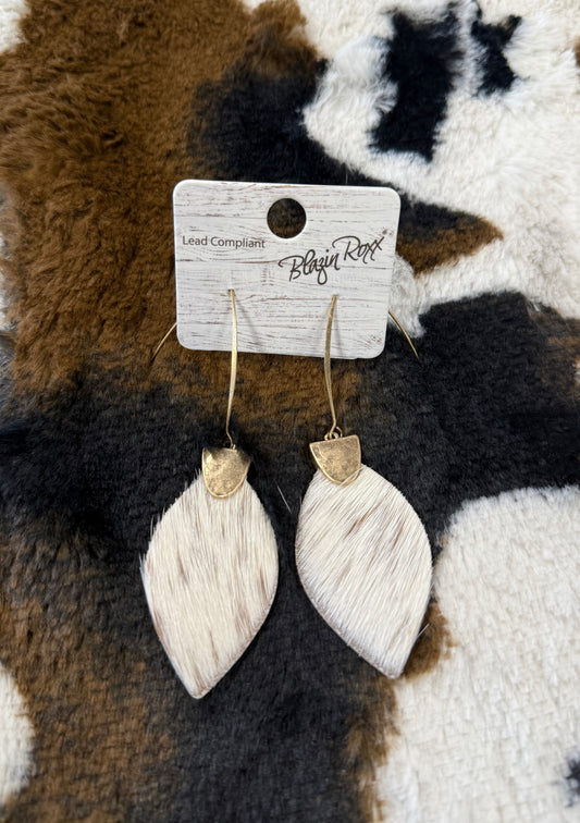 Blazing Roxx Calf Hair Earrings