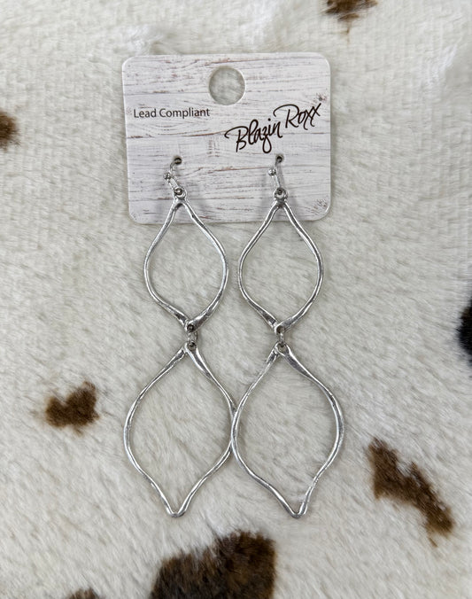 Blazin Roxx Silver Dangle Earrings