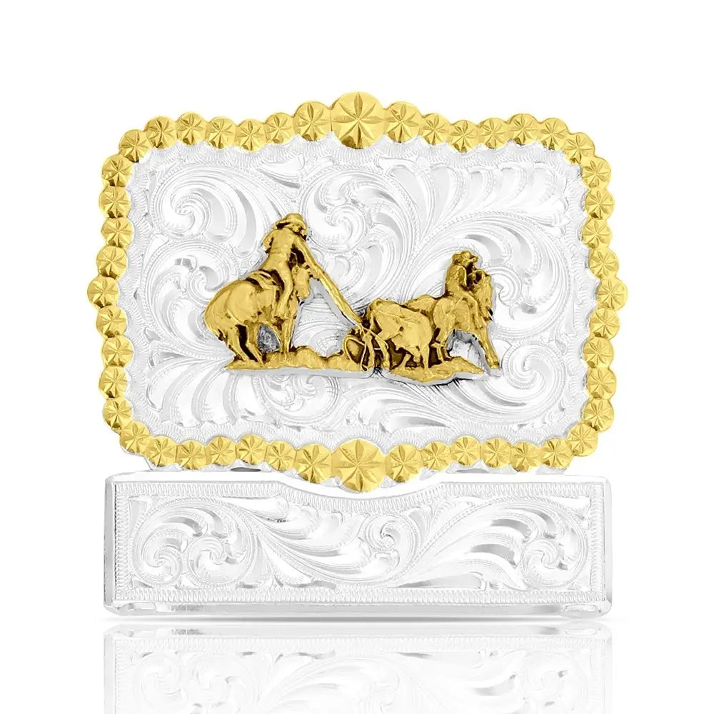 South Plains Hat Buckle with Team Ropers