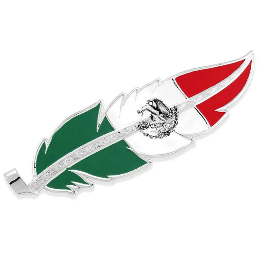 Montana Silversmiths, Mexico Flag Hat Feather (Silver)