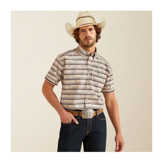 Ariat Men’s Gary Cream Short Sleeve Button Down Shirt