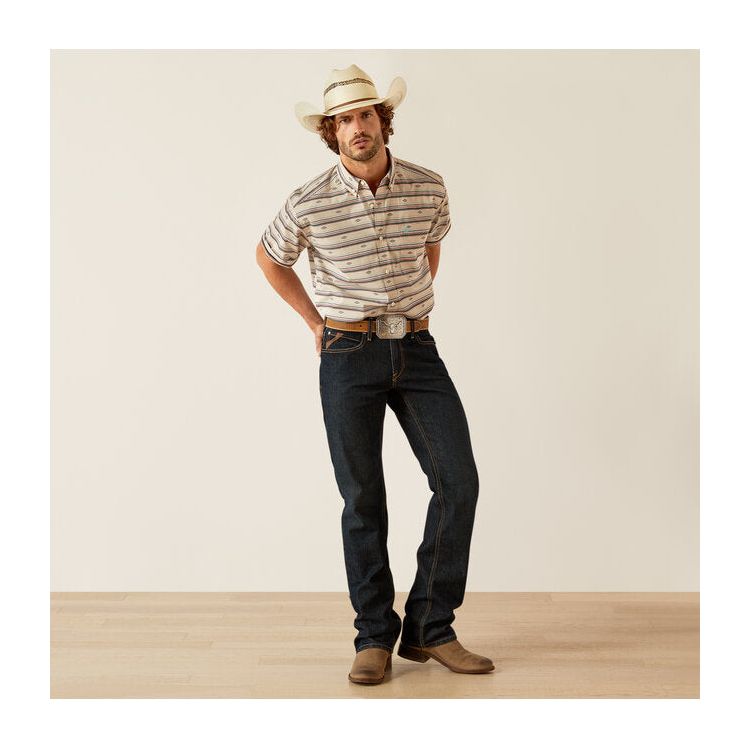 Ariat Men’s Gary Cream Short Sleeve Button Down Shirt