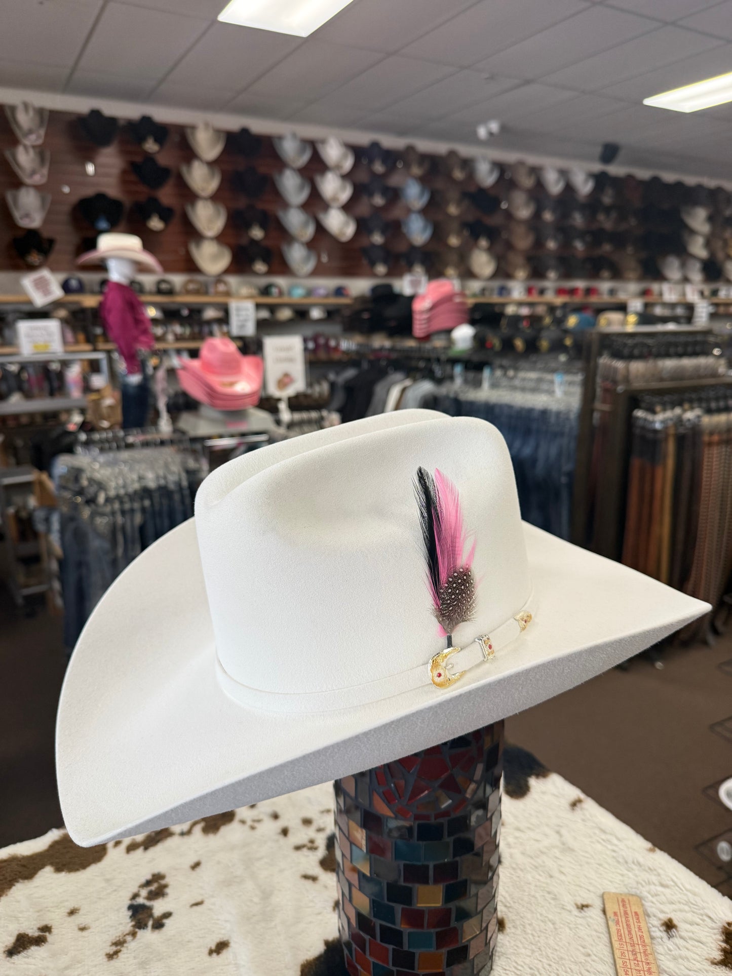 Pink Hat Feather