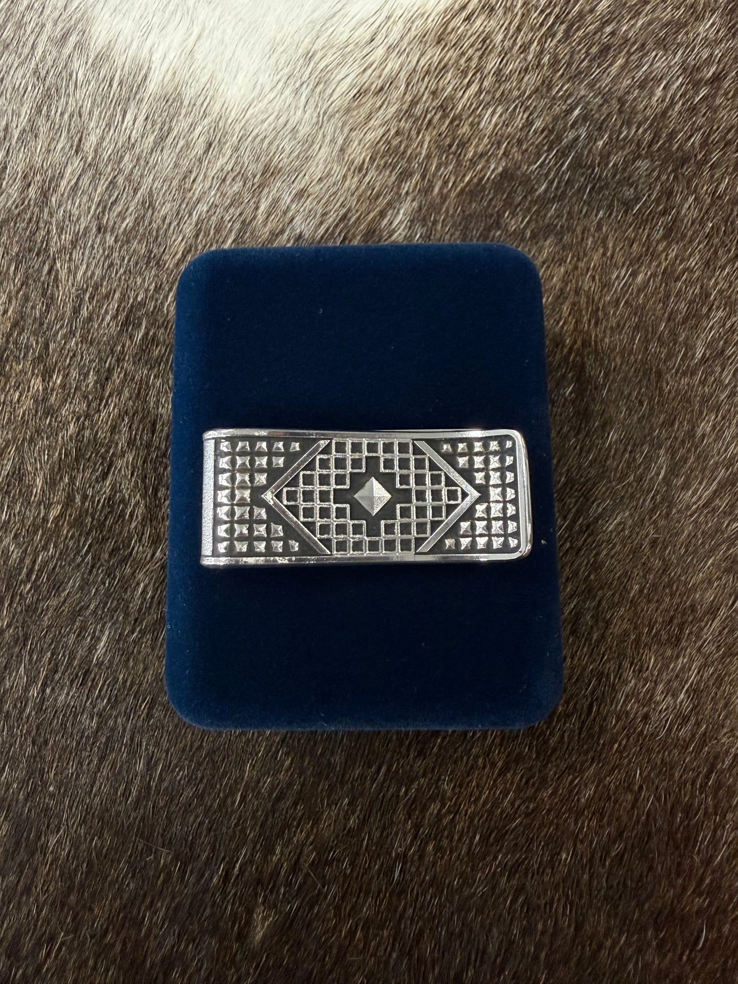Silver & Black Money Clip