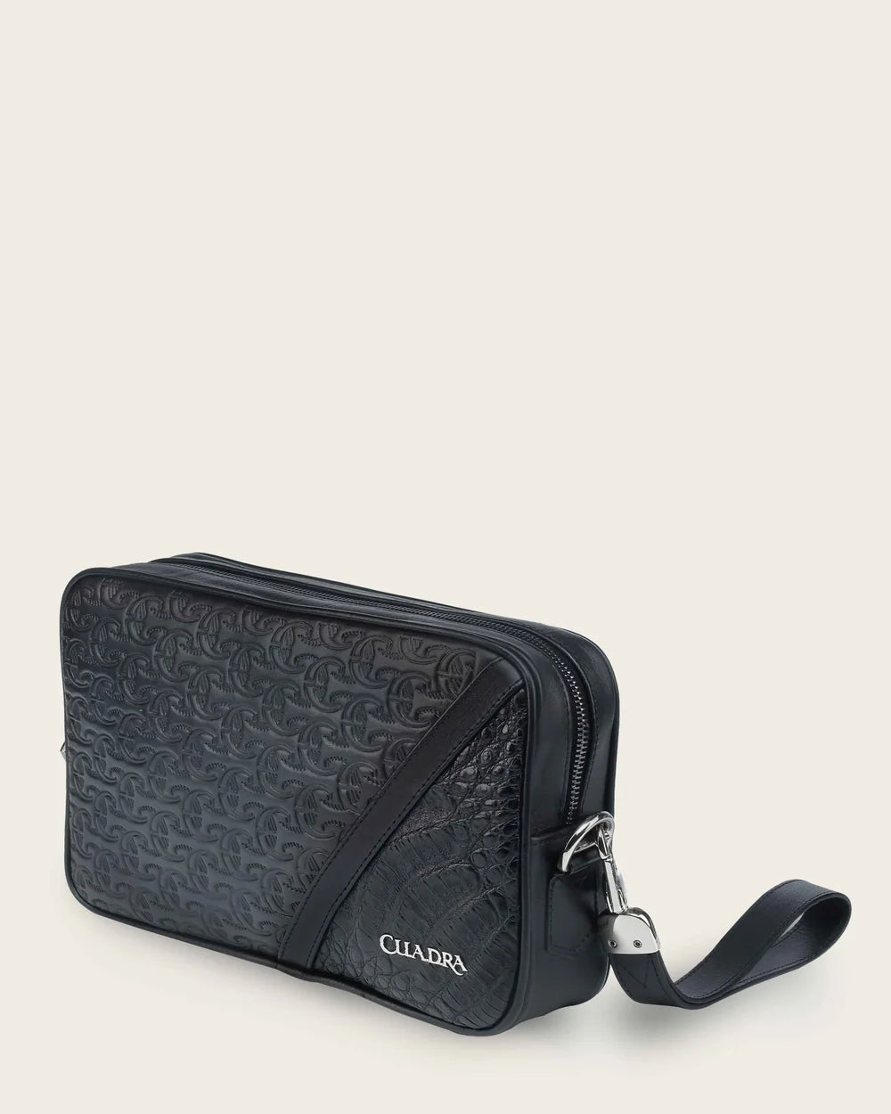 Cuadra Blue Caiman Laser Wrist Bag