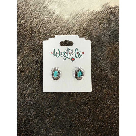 West & Co. Flower Concho Earrings