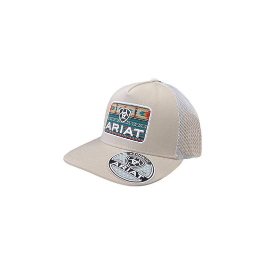 Ariat Printed Embroidered Tan Snapback Cap