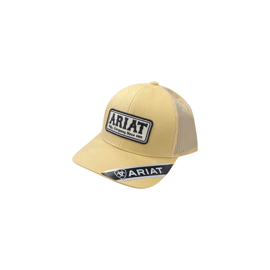 Ariat Rectangle Patch Light Yellow Snapback Cap