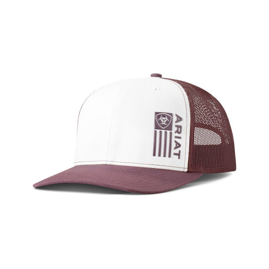 Ariat Logo Burgundy Snapback Cap