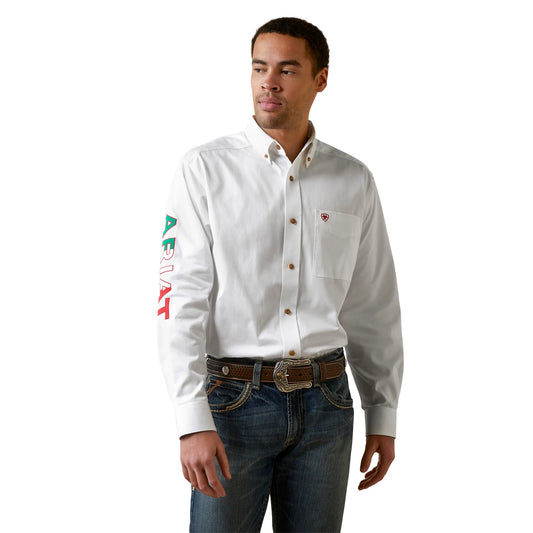 Ariat Men's Mexico Team Logo Twill Classic Shirt