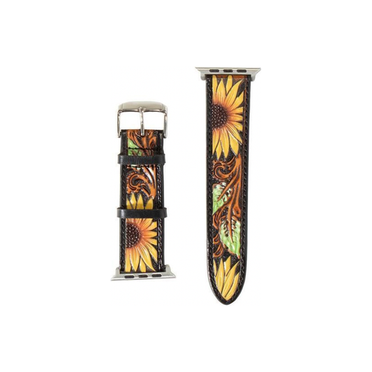 Sunflower Embossed Buckle Women's Watch Band