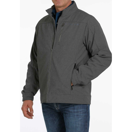 Cinch Mens Charcoal Conceal Carry Textured Bonded Jacket