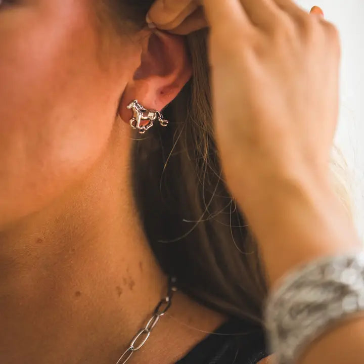West & Co. Running Horse Earrings