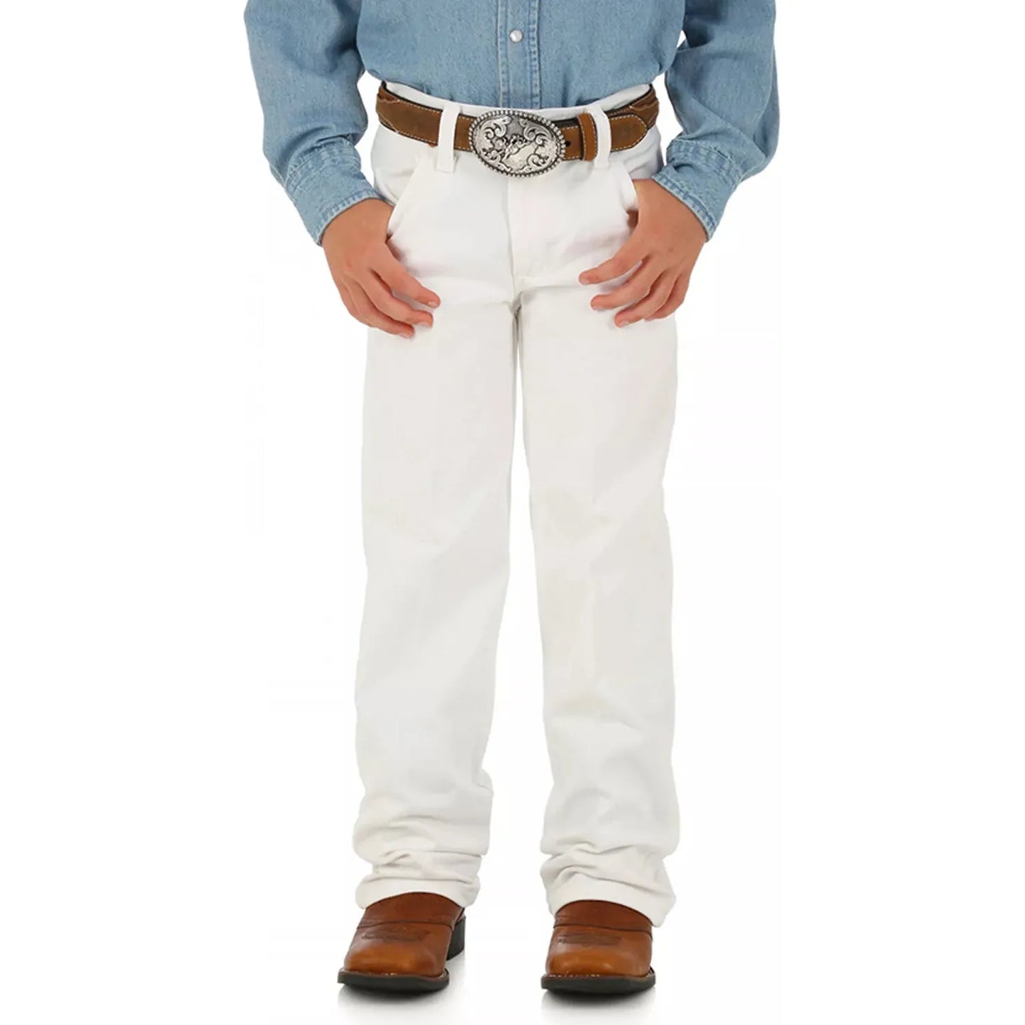 Wrangler Boys Cowboy Cut White Jean